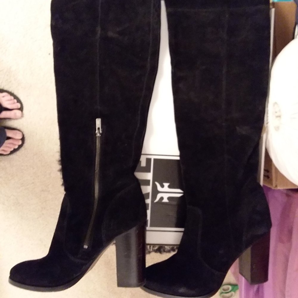 FRYE Women's Claude OTK Leather Slouch Boot